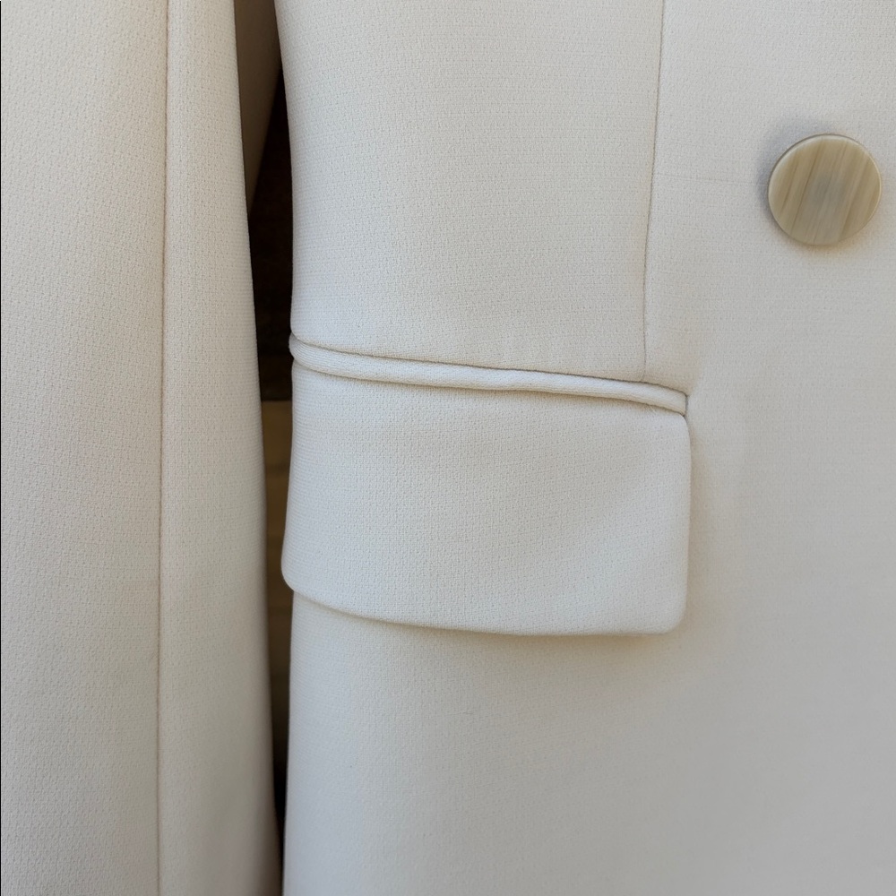 Theory Cream Double-Breasted Blazer and Pants Set - Picture 7 of 9